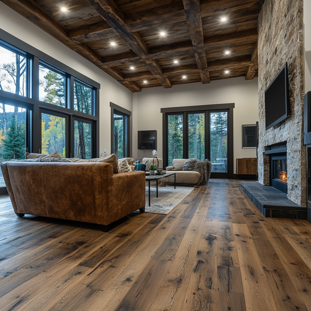 Piso de madera para casa country